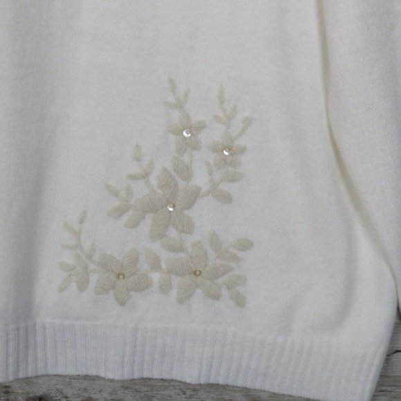 Laura Scott* Women's Long Sleeve Crew Neck Straight Hem Embroider Sweater~20/22W - Picture 9 of 16